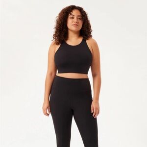 Girlfriend Collective Topanga Bra, Black Size M.